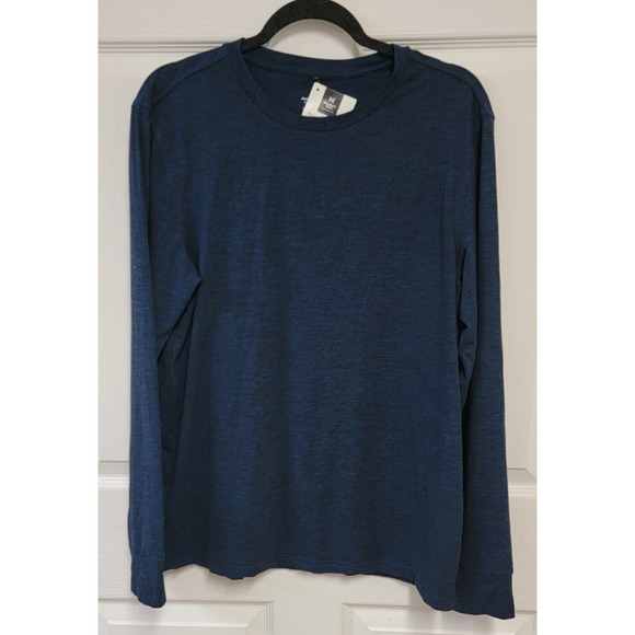 Member's Mark Men's Favorite Soft Long Sleeve Lounge Tee Blue Heather Size Small - Picture 1 of 8